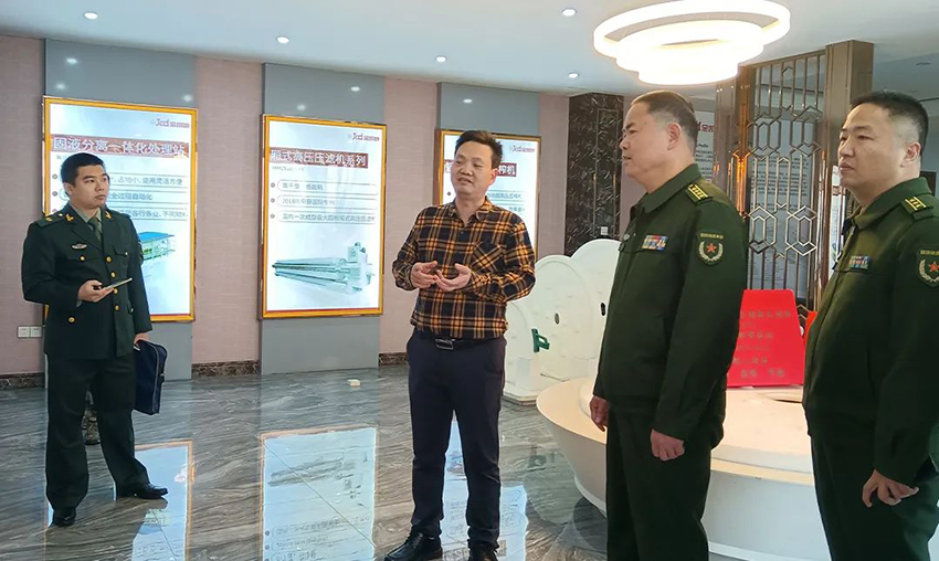 佛山軍分區(qū)政委、禪城區(qū)委常委領(lǐng)導(dǎo)一行蒞臨金凱地調(diào)研指導(dǎo)工作
